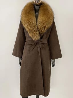 OFTBUY Real Fur Coat 2024 Oversize Ladies Outerwear Winter Women Natural Fox Fur Collar Jacket Hood Cashmere Woolen Blend Coat