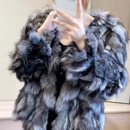 Women's Winter Outdoor Fashion Real Fox Fur Coat Natural Warm Female Luxury 100% Genuine Fox Fur Jacket Overcoat