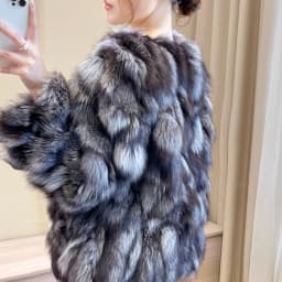 Women's Winter Outdoor Fashion Real Fox Fur Coat Natural Warm Female Luxury 100% Genuine Fox Fur Jacket Overcoat