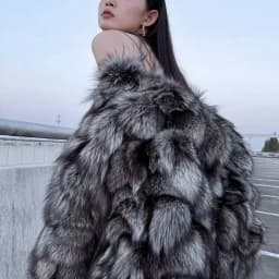 Women's Winter Outdoor Fashion Real Fox Fur Coat Natural Warm Female Luxury 100% Genuine Fox Fur Jacket Overcoat