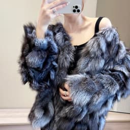 Women's Winter Outdoor Fashion Real Fox Fur Coat Natural Warm Female Luxury 100% Genuine Fox Fur Jacket Overcoat