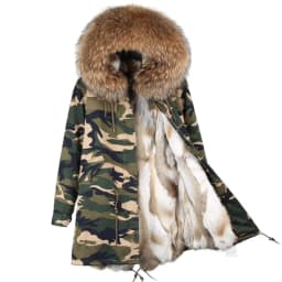 MAOMAOKONG Fashion Women's Real Rabbit Fur Lining Winter Jacket Coat Natural Fox Fur Collar Hooded Long Parkas Female Outwear