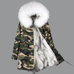MAOMAOKONG Fashion Women's Real Rabbit Fur Lining Winter Jacket Coat Natural Fox Fur Collar Hooded Long Parkas Female Outwear