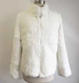 Mandarin Collar Style Design Women 100% Real Rabbit Fur Coat 2024 New Arrival Natural Fur Overcoat NZ150