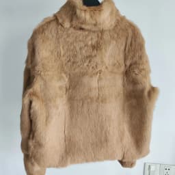 Mandarin Collar Style Design Women 100% Real Rabbit Fur Coat 2024 New Arrival Natural Fur Overcoat NZ150