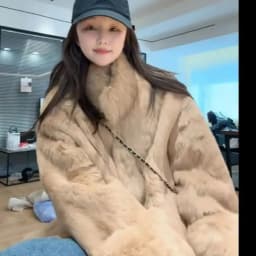 Mandarin Collar Style Design Women 100% Real Rabbit Fur Coat 2024 New Arrival Natural Fur Overcoat NZ150