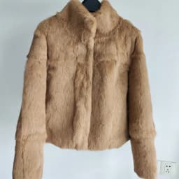 Mandarin Collar Style Design Women 100% Real Rabbit Fur Coat 2024 New Arrival Natural Fur Overcoat NZ150