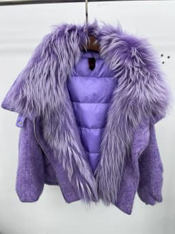 2025 Fashion Women Winter Warm Goose Down Jacket Wool Woolen Jackets Real Fox Fur Collar Thick Female Outwear Coat Puffer Jacket