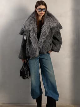 2025 Fashion Women Winter Warm Goose Down Jacket Wool Woolen Jackets Real Fox Fur Collar Thick Female Outwear Coat Puffer Jacket