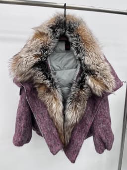 2025 Fashion Women Winter Warm Goose Down Jacket Wool Woolen Jackets Real Fox Fur Collar Thick Female Outwear Coat Puffer Jacket