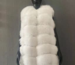 Natural Real Fox Fur Vest Jacket Waistcoat Short Sleeveless Winter Warm Natural Fur Vest Real Fur Jacket Fox Fur Coats