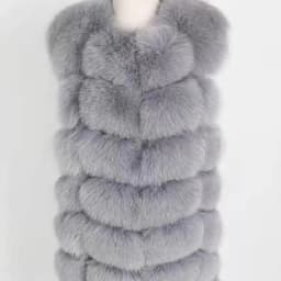 Natural Real Fox Fur Vest Jacket Waistcoat Short Sleeveless Winter Warm Natural Fur Vest Real Fur Jacket Fox Fur Coats