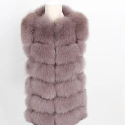 Natural Real Fox Fur Vest Jacket Waistcoat Short Sleeveless Winter Warm Natural Fur Vest Real Fur Jacket Fox Fur Coats