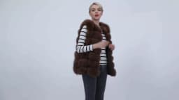 Natural Real Fox Fur Vest Jacket Waistcoat Short Sleeveless Winter Warm Natural Fur Vest Real Fur Jacket Fox Fur Coats