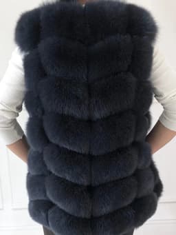 Natural Real Fox Fur Vest Jacket Waistcoat Short Sleeveless Winter Warm Natural Fur Vest Real Fur Jacket Fox Fur Coats