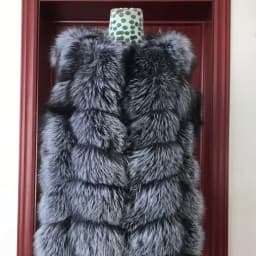 Natural Real Fox Fur Vest Jacket Waistcoat Short Sleeveless Winter Warm Natural Fur Vest Real Fur Jacket Fox Fur Coats