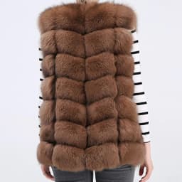 Natural Real Fox Fur Vest Jacket Waistcoat Short Sleeveless Winter Warm Natural Fur Vest Real Fur Jacket Fox Fur Coats