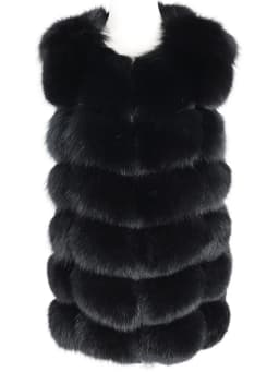 Natural Real Fox Fur Vest Jacket Waistcoat Short Sleeveless Winter Warm Natural Fur Vest Real Fur Jacket Fox Fur Coats