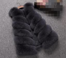 Women's Fur Vest Padded Jacket Short Length Warm Autumn Winter Outerwear Fashion Street Style No Hat Included Standard Fit