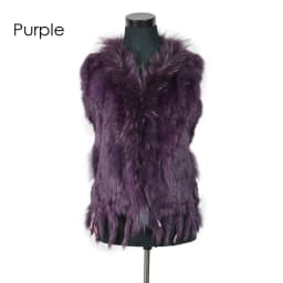 VR001-17 Womens Natural Real Rabbit Fur Vest With Raccoon Fur Collar Waistcoat/jackets Rex Rabbit Knitted