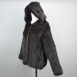 2026 New Women Mink Fur Coat Long-Sleeve Hooded Casual Jacket Fashion All-match Zipper Knitted Outerwear Jacket Custom Plus Size