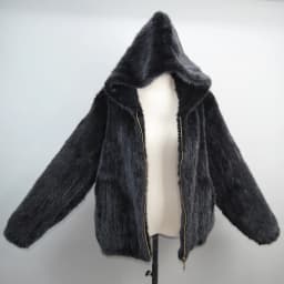 2026 New Women Mink Fur Coat Long-Sleeve Hooded Casual Jacket Fashion All-match Zipper Knitted Outerwear Jacket Custom Plus Size