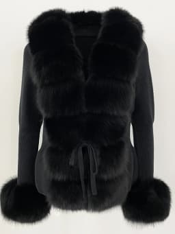 OFTBUY 2024 New Autumn Winter Jacket Women Natural Real Raccoon Fox Fur Collar Cuffs 100% Cotton Sweater Streetwear Outerwear