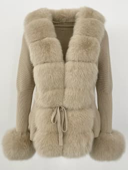 OFTBUY 2024 New Autumn Winter Jacket Women Natural Real Raccoon Fox Fur Collar Cuffs 100% Cotton Sweater Streetwear Outerwear