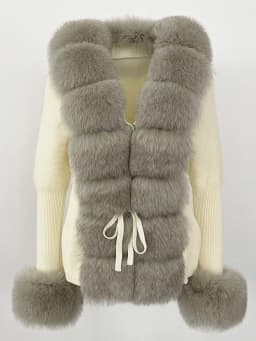 OFTBUY 2024 New Autumn Winter Jacket Women Natural Real Raccoon Fox Fur Collar Cuffs 100% Cotton Sweater Streetwear Outerwear