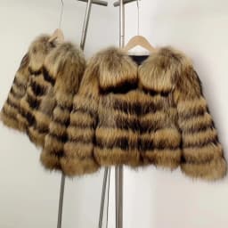 OFTBUY Wholesale Natural Raccoon Fox Fur Coat New High Quality Winter Jacket Women Fluffy Real Fur Clothing Outerwear Streetwear