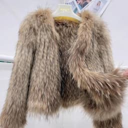 Hot Sales Natural Fur Fashion Short Coat New Raccoon Fur Double Sided Weaving Jacket Encryption Thickening Raccoon Fur Jacket