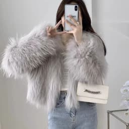 Hot Sales Natural Fur Fashion Short Coat New Raccoon Fur Double Sided Weaving Jacket Encryption Thickening Raccoon Fur Jacket