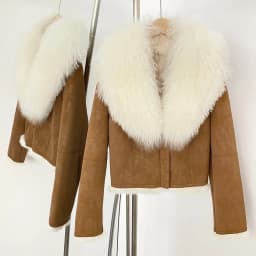 OFTBUY Natural Mongolia Sheep Fur Coat Female Autumn Winter Suede Jacket Women Fashion Short Warm Real Rabbit Fur Liner Clothes