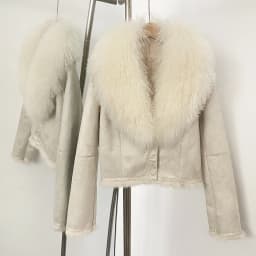 OFTBUY Natural Mongolia Sheep Fur Coat Female Autumn Winter Suede Jacket Women Fashion Short Warm Real Rabbit Fur Liner Clothes