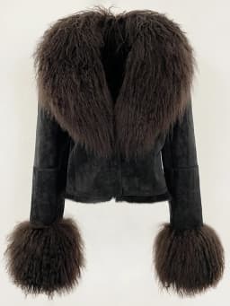 OFTBUY Natural Mongolia Sheep Fur Coat Female Autumn Winter Suede Jacket Women Fashion Short Warm Real Rabbit Fur Liner Clothes
