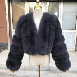 High Quality Fur Coat Women 100% Real Fox Fur Jacket Women's Fall/Winter Luxury Short Natural Fox Fur Coat Leather Jacket
