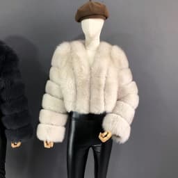High Quality Fur Coat Women 100% Real Fox Fur Jacket Women's Fall/Winter Luxury Short Natural Fox Fur Coat Leather Jacket