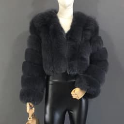 High Quality Fur Coat Women 100% Real Fox Fur Jacket Women's Fall/Winter Luxury Short Natural Fox Fur Coat Leather Jacket