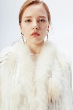 ETHEL ANDERSON Genuine Rabbit Fur Vest Gilet Tassels High Quality Real Fur Kintted Waistcoat Vtg Raccoon Fur Collar Outwear Top