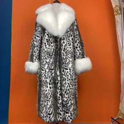 Hot Selling Women Natural Rabbit Fur Jacket Winter Real Fur Coat Fashion Fox Fur Turn-Down Collar Thick Warm Streetwear