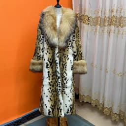 Hot Selling Women Natural Rabbit Fur Jacket Winter Real Fur Coat Fashion Fox Fur Turn-Down Collar Thick Warm Streetwear