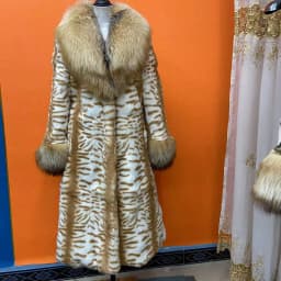Hot Selling Women Natural Rabbit Fur Jacket Winter Real Fur Coat Fashion Fox Fur Turn-Down Collar Thick Warm Streetwear