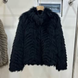 Women Winter Thick Long Real Fox Fur Strip Sewed Toghter Slim Coat Coffee Natural Fox Fur Collar Black Jacket Overcoat