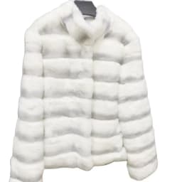 2024 New women's Chinchilla striped jacket Real Rex Rabbit fur fur all-in-one fur coat coat length 60cm package mail winter thic