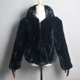 New Women Winter Warm Lady 100% Natural Rex Rabbit Fur Hooded Coats Real Rex Rabbit Fur Jackets Hot Genuine Fur Overcoat