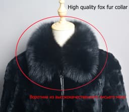 New Fashion Lady 100% Natural Rex Rabbit Fur Coat Women Winter Thick Warm Real Rex Rabbit Fur Jacket With Quality Fox Fur Collar