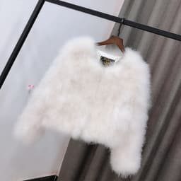14 Colors Ostrich Feather Fur Coat Shearling Women Jackets Elegant Fashion Luxury Autumn Winter Top Clothes