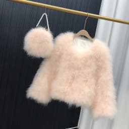 14 Colors Ostrich Feather Fur Coat Shearling Women Jackets Elegant Fashion Luxury Autumn Winter Top Clothes