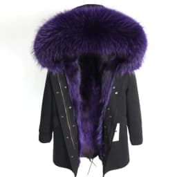 Maomaokong 2026 New Natural Fur Lining Real Fur Coat Winter Jacket Women Raccoon Fur Collar Warm Thick Parkas Female Clothing