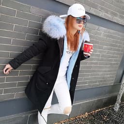 Maomaokong 2026 New Natural Fur Lining Real Fur Coat Winter Jacket Women Raccoon Fur Collar Warm Thick Parkas Female Clothing